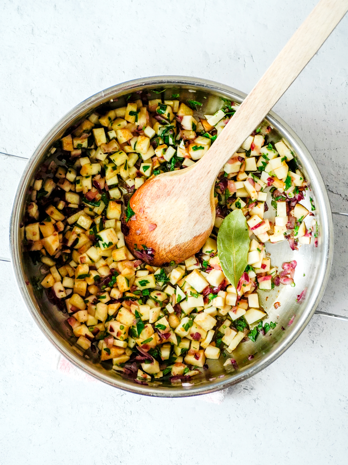 cranberry bean stew in a pot