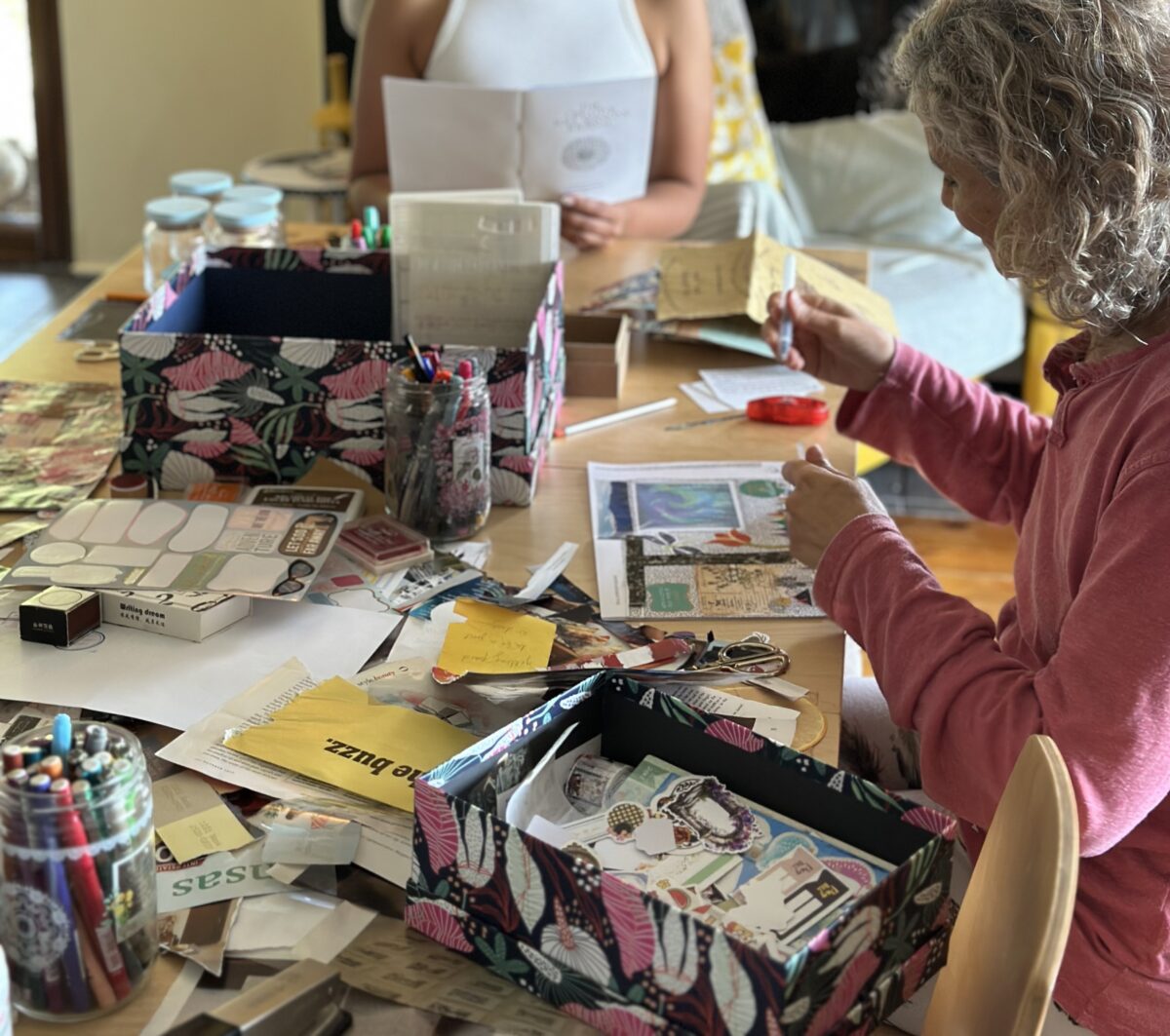 Creative journaling in progress