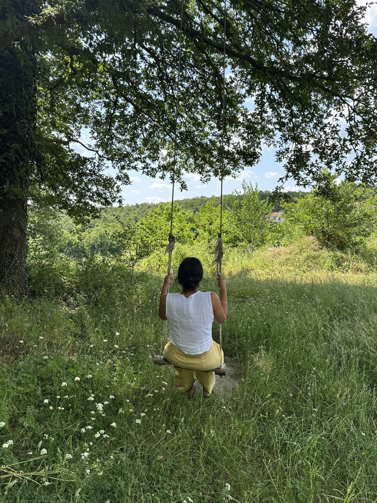 Late afternoon swinging and gentle light